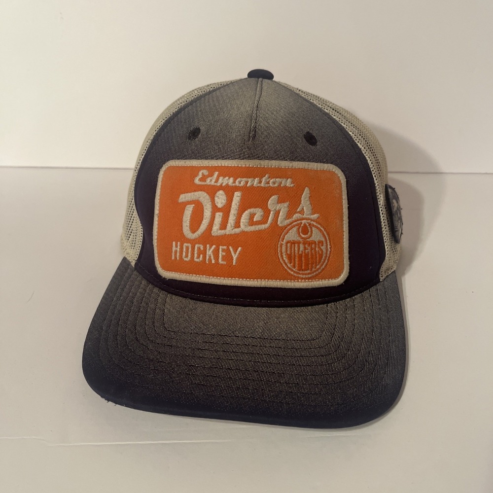 Edmonton Oilers NHL Retro Style Truckers Hat Reebok Old Orchard Beach Collection